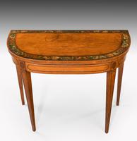 George III Period D-shaped Satinwood Card Table (4 of 7) George III Period D-shaped Satinwood Card Table (4 of 7)