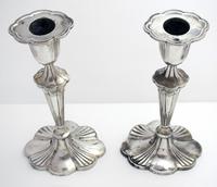 Pair of Antique 1903 Edwardian Solid Sterling Silver Candlesticks Candle Holders. English Sheffield (2 of 10) Pair of Antique 1903 Edwardian Solid Sterling Silver Candlesticks Candle Holders. English Sheffield (2 of 10)