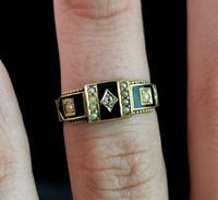 Victorian Diamond Mourning Ring, 15ct Gold, Black Enamel and Pearl, Hairwork (12 of 13) Victorian Diamond Mourning Ring, 15ct Gold, Black Enamel and Pearl, Hairwork (12 of 13)