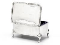Silver Jewellery Box with a Hinged Ribbon and Reed Mounted Lid (2 of 5) Silver Jewellery Box with a Hinged Ribbon and Reed Mounted Lid (2 of 5)