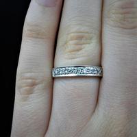 Vintage Diamond 18ct White Gold Half Eternity Band Ring (8 of 10) Vintage Diamond 18ct White Gold Half Eternity Band Ring (8 of 10)