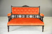 Victorian Upholstered Small Sofa (2 of 6) Victorian Upholstered Small Sofa (2 of 6)