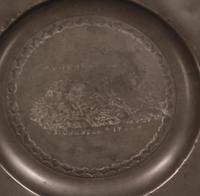 Set of 4 Pewter Plates with Engraved Decoration (6 of 7) Set of 4 Pewter Plates with Engraved Decoration (6 of 7)