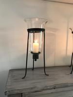 Pair of 19th Century Wrought Iron Tripod Storm Lanterns with Hand Blown Glass (2 of 3) Pair of 19th Century Wrought Iron Tripod Storm Lanterns with Hand Blown Glass (2 of 3)