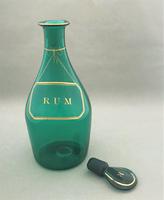Splendid Bristol Green gilded Rum decanter (2 of 4) Splendid Bristol Green gilded Rum decanter (2 of 4)