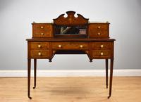 Edwardian Mahogany & Marquetry Writing Table by Jas Shoolbred (18 of 18) Edwardian Mahogany & Marquetry Writing Table by Jas Shoolbred (18 of 18)
