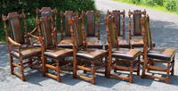 1960's Oak Dining Suite with Refectory Table & Set 10 Chairs - 8+2 Carvers (5 of 9) 1960's Oak Dining Suite with Refectory Table & Set 10 Chairs - 8+2 Carvers (5 of 9)