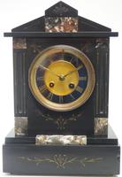 Antique French Slate & Marble Mantel Clock 8 Day Striking Mantle Clock (10 of 10) Antique French Slate & Marble Mantel Clock 8 Day Striking Mantle Clock (10 of 10)