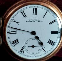 Antique Half Hunter Pocket Watch, Gold Plated, Waltham (8 of 11) Antique Half Hunter Pocket Watch, Gold Plated, Waltham (8 of 11)