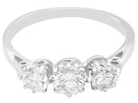 1.00ct Diamond & Platinum Trilogy Ring c.1925 (4 of 9) 1.00ct Diamond & Platinum Trilogy Ring c.1925 (4 of 9)
