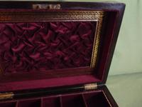 Quality Brass Bound Rosewood Unisex Jewellery Box + Tray c.1850 (7 of 10) Quality Brass Bound Rosewood Unisex Jewellery Box + Tray c.1850 (7 of 10)