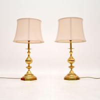 Pair of Vintage Brass Table Lamps