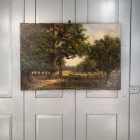 Antique Landscape Oil Painting of Deer in Richmond Park Signed JI Lewis (4 of 10) Antique Landscape Oil Painting of Deer in Richmond Park Signed JI Lewis (4 of 10)