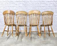 Set of 4 Golden Coloured Lathback Kitchen Chairs (4 of 5) Set of 4 Golden Coloured Lathback Kitchen Chairs (4 of 5)