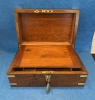 Victorian Brassbound Figured Walnut Writing Slope (11 of 18) Victorian Brassbound Figured Walnut Writing Slope (11 of 18)