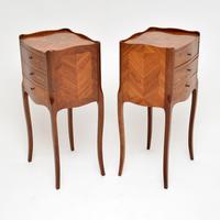 Pair of Antique French Inlaid Marquetry Bedside Tables (5 of 10) Pair of Antique French Inlaid Marquetry Bedside Tables (5 of 10)