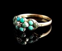 Antique Victorian Turquoise & Diamond Cluster Ring, 18ct Gold, Forget me Not (8 of 10) Antique Victorian Turquoise & Diamond Cluster Ring, 18ct Gold, Forget me Not (8 of 10)