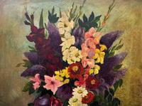 Large 19th Century French Farmhouse Impressionist Still Life Floral Oil Painting Signed (3 of 12) Large 19th Century French Farmhouse Impressionist Still Life Floral Oil Painting Signed (3 of 12)