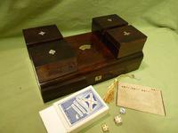 French Inlaid Rosewood Games Box + Accessories c.1880 (8 of 11) French Inlaid Rosewood Games Box + Accessories c.1880 (8 of 11)