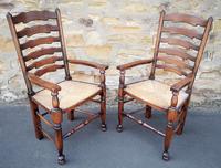 Set of 12 Oak Ladder Back Dining Chairs - Royal Oak Furniture (9 of 15) Set of 12 Oak Ladder Back Dining Chairs - Royal Oak Furniture (9 of 15)