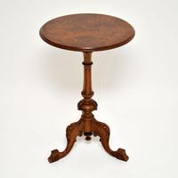 Antique Victorian Inlaid Burr Walnut Side Table (2 of 8) Antique Victorian Inlaid Burr Walnut Side Table (2 of 8)