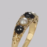 Antique Tahitian & White Pearl Ring 18ct Gold & Rose cut Diamond Victorian Ring (8 of 11) Antique Tahitian & White Pearl Ring 18ct Gold & Rose cut Diamond Victorian Ring (8 of 11)