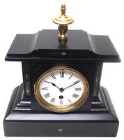 Amazing French Slate Mantel Clock Timepiece Mantle Clock with Machilite Inlay (9 of 11) Amazing French Slate Mantel Clock Timepiece Mantle Clock with Machilite Inlay (9 of 11)