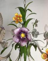 Vintage French 5 Arm Floral Toleware Chandelier (3 of 11) Vintage French 5 Arm Floral Toleware Chandelier (3 of 11)