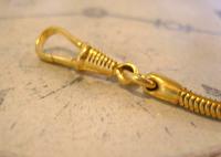 Vintage Pocket Watch Chain 1970s 12ct Gold Plated Snake Link Albert & T Bar (9 of 9) Vintage Pocket Watch Chain 1970s 12ct Gold Plated Snake Link Albert & T Bar (9 of 9)