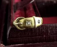 Victorian 18ct Gold Buckle Ring, Sapphire & Diamond (13 of 14) Victorian 18ct Gold Buckle Ring, Sapphire & Diamond (13 of 14)