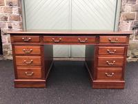 Antique Mahogany Pedestal Writing Desk (4 of 11) Antique Mahogany Pedestal Writing Desk (4 of 11)