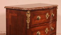 Small Curved Louis XV Commode / Chest of Drawers with Marble - 18th Century (14 of 15) Small Curved Louis XV Commode / Chest of Drawers with Marble - 18th Century (14 of 15)