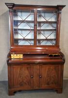 19th Century Figured Mahogany Cylinder Bureau Bookcase (5 of 12) 19th Century Figured Mahogany Cylinder Bureau Bookcase (5 of 12)