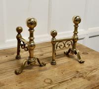 Very Attractive Pair of Brass Andirons (5 of 5) Very Attractive Pair of Brass Andirons (5 of 5)