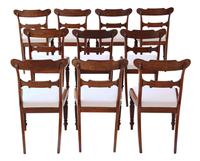 Set of 10 Regency Carved Mahogany Dining Chairs, 19th Century (5 of 8) Set of 10 Regency Carved Mahogany Dining Chairs, 19th Century (5 of 8)