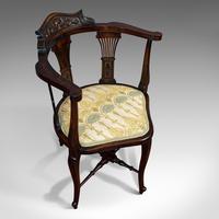 Antique Corner Armchair, French, Beech, Seat, Art Nouveau, Victorian c 1890 (7 of 12) Antique Corner Armchair, French, Beech, Seat, Art Nouveau, Victorian c 1890 (7 of 12)