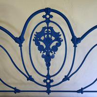 Blue Curly Iron Victorian Antique Bed (6 of 6) Blue Curly Iron Victorian Antique Bed (6 of 6)