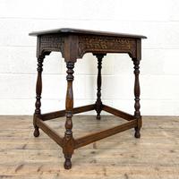 Early 20th Century Antique Oak Carved Side Table (3 of 10) Early 20th Century Antique Oak Carved Side Table (3 of 10)