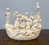 Unusual Chinese Ceramic Model of Waterside Tea Ceremony