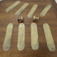 A Set of 19th Century Arts and Crafts Brass Door Finger Plates and Knobs (5 of 5) A Set of 19th Century Arts and Crafts Brass Door Finger Plates and Knobs (5 of 5)