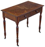 Antique 19th Century Oyster Burr Walnut Writing or Dressing Table – Fine Quality