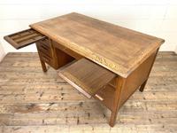 Early 20th Century Antique Oak Pedestal Desk (6 of 9) Early 20th Century Antique Oak Pedestal Desk (6 of 9)
