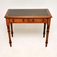 Antique Victorian Walnut Leather Top Writing Table / Desk (2 of 10) Antique Victorian Walnut Leather Top Writing Table / Desk (2 of 10)