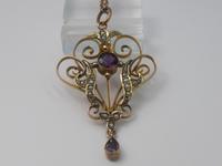 Edwardian Amethyst & Pearl Pendant & Chain (3 of 7) Edwardian Amethyst & Pearl Pendant & Chain (3 of 7)