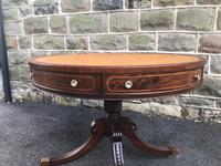Mahogany Leather Top Drum Table (6 of 9) Mahogany Leather Top Drum Table (6 of 9)