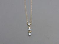 9ct Gold, Blue Zircon & Pearl Necklace (2 of 7) 9ct Gold, Blue Zircon & Pearl Necklace (2 of 7)