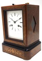 Fine French Officers 8-day Mantel Clock – Rosewood Case With Satinwood Inlay (4 of 13) Fine French Officers 8-day Mantel Clock – Rosewood Case With Satinwood Inlay (4 of 13)