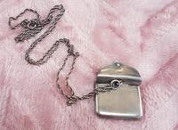 Sterling Silver Stamp Envelope on Silver Chain (2 of 3) Sterling Silver Stamp Envelope on Silver Chain (2 of 3)