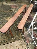Pair of French Solid Oak Country Rustic Benches (3 of 6) Pair of French Solid Oak Country Rustic Benches (3 of 6)