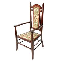 Art Nouveau Inlaid Mahogany Armchair (3 of 8) Art Nouveau Inlaid Mahogany Armchair (3 of 8)